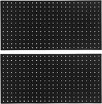 Hilitand Metal Pegboard Panels 2 Pack Heavy Duty Wall Mounted Tool Organizer Pegboard Tool Wall Organizer Peg Board for Garage Home Craft Room Kitchen with 288 Holes Powder Coated Steel