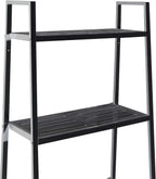 soges Ladder Shelf, 4-Tier Shelves Bookshelf, Storage Rack Shelves, Bathroom, Living Room, Plant Flower Stand, Multifunctional Display Shelfs, Simple Assembly, Black