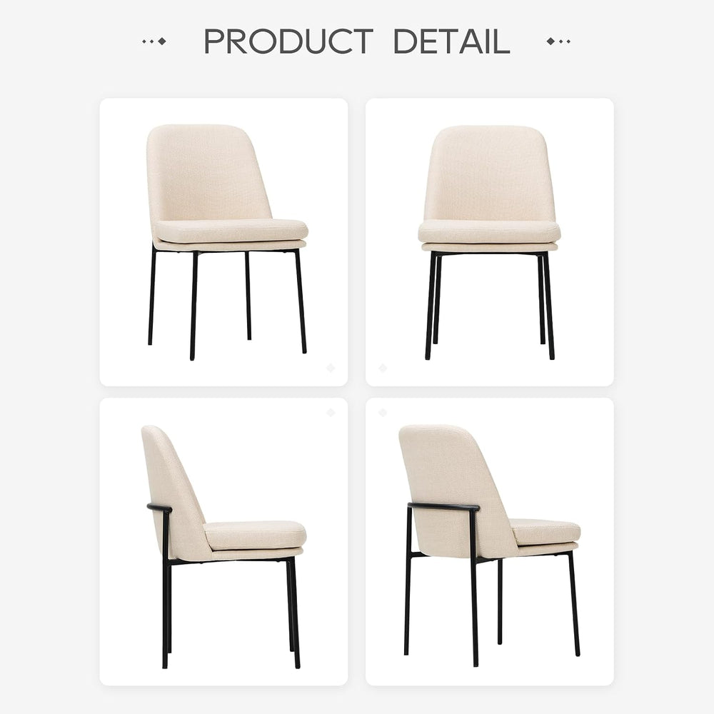 COLAMY Modern Dining Chairs Set of 4, Upholstered Dining Room Chairs Dinner C...