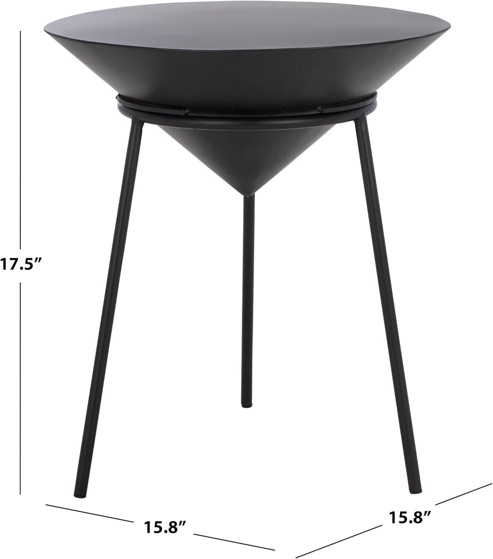 SAFAVIEH Home Collection - Apuline Modern Black Side Table with Tripod Legs (...