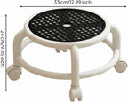 Children Rotating Rolling Stool Swivel Chair Compact Shell Wheels Low Profile Suitable for bedrooms Play Areas Dorm Rooms Small Living Areas, Night Black