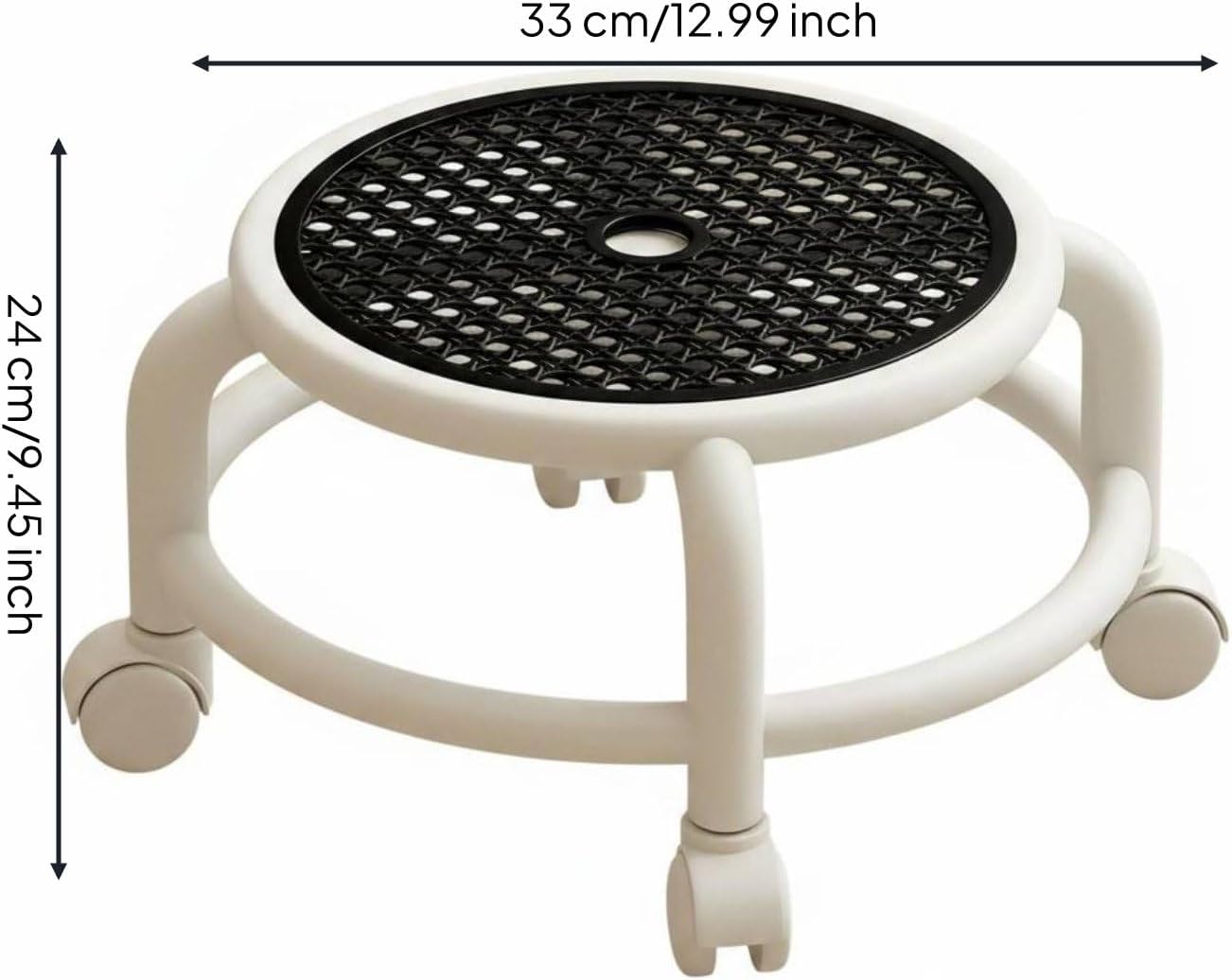 Children Rotating Rolling Stool Swivel Chair Compact Shell Wheels Low Profile Suitable for bedrooms Play Areas Dorm Rooms Small Living Areas, Night Black