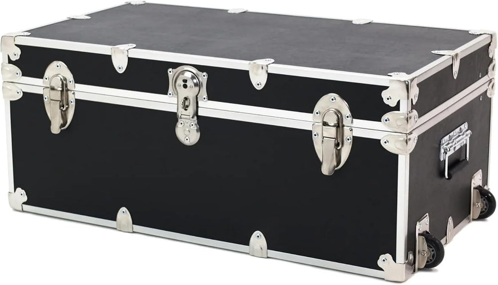 Rhino Large Essential Trunk with Wheels, Camp Footlocker, Dorm Storage | 32&q...
