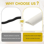 Floor Cord Cover 3.3FT Cord Covers for Wires on Floor Protect Wires & Prevent Trip Hazards, Easy to Cut for Home, Office, School, Concerts, Cavity W0.6in x H0.32in