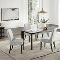 Upholstered Dining Chairs Modern Sidechair Performance Fabric High Back Armlesschair for Diningroom Kitchen,Light Grey,Set of 4(2 Box)