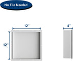 Stainless Steel Shower Niche 12" X 12", No Tile Needed Wall Niche Shower, Recessed Shower Shelf for Bathroom Storage, Brushed Nickel