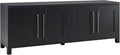 Henn&Hart TV Stand for TVs up to 75" with 2 Concealed Storage Cabinets with an Adjustable Shelf for Living Room, Family Room, or Office, Natural Black