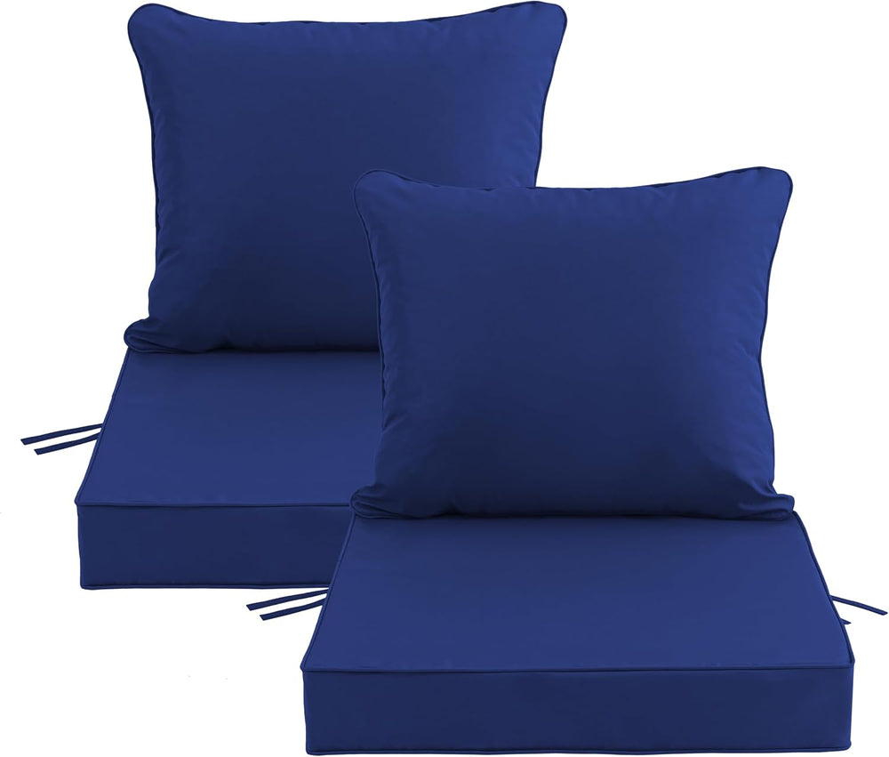 19x19 Inch Patio Chair Cushions Set of 2, Outdoor Furniture Cushions - Remova...