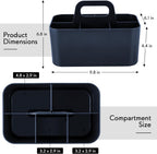Tiawudi 2 Pack Caddy Organizer with Handle, Portable Plastic Caddy, Storage Organization for Cleaning, Bath, Makeup, Art, Craft, Stationery, Classroom and Office, Tote Organizer