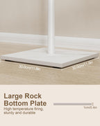Coat Hanger Stand, Modern Garment Rack with Rock Slab Base, Heavy-duty Metal Clothes Tree for Boutiques, Hallway, Entryway, 68.9 Inches High, White, GYJ012W