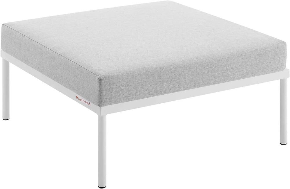 Modway Harmony Sunbrella® Outdoor Patio Aluminum Ottoman in Gray Gray