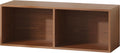 IOTXY DIY Modular Cube Bookcase - CubeXY Customizable Stackable Expandable Basic Shelving Units, 2-Cube Wooden Open Bookshelf for Miscellaneous Storage Organizer, Walnut