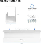 VIVO 2 Pack Under Desk 17 inch Cable Management Tray, Cord Organizer, Home Office Desk Accessories, White, DESK-AC06-2CW
