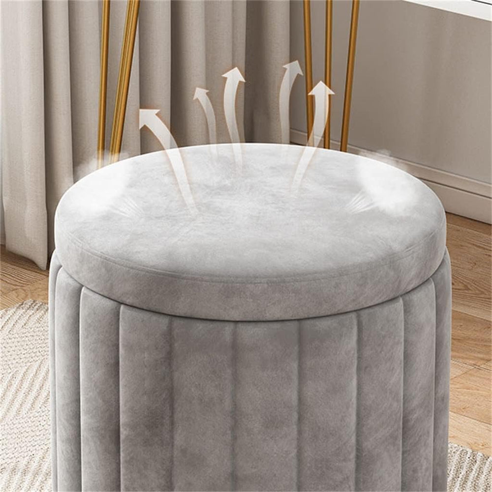 Footstool, Makeup Stool Small Round Stool Makeup Chair Girls Stool Small Bedr...