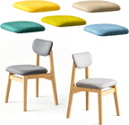 Dining Chairs, Home Office Desk Chair, Minimalist Bar Stool, Wood Legs, Curved Open Back, Comfortable Event Stool, for Patio, Picnic, Kitchen, Dining(Sky Blue)