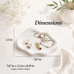 Gifts for Mom White Ceramic Jewelry Dish Tray, Vanity Ring Dish Ceramic Jewlery Trays Trinket Ring Holder, Room Decor Aesthetic,Decorative Cloud Vanity Key Tray Present for Wife Mom Daughter (Cloud)