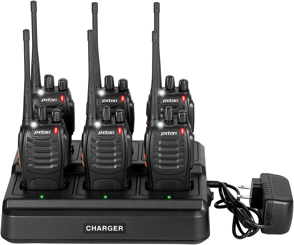 walkie talkies for Adults Long Range with Upgraded Earpiece（6 Pack）