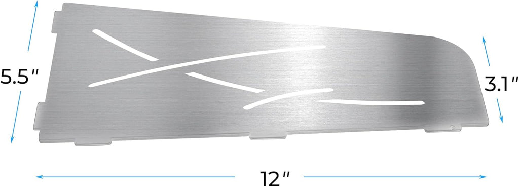 FerdY 2-Pack 12" Brushed Nickel Recessed Corner Shower Shelf, for Tiled Bathroom Walls, 304 Stainless Steel Floating Shower Shelf, Shower Caddy Storage Shelves, No Drilling Required, Trapezoidal