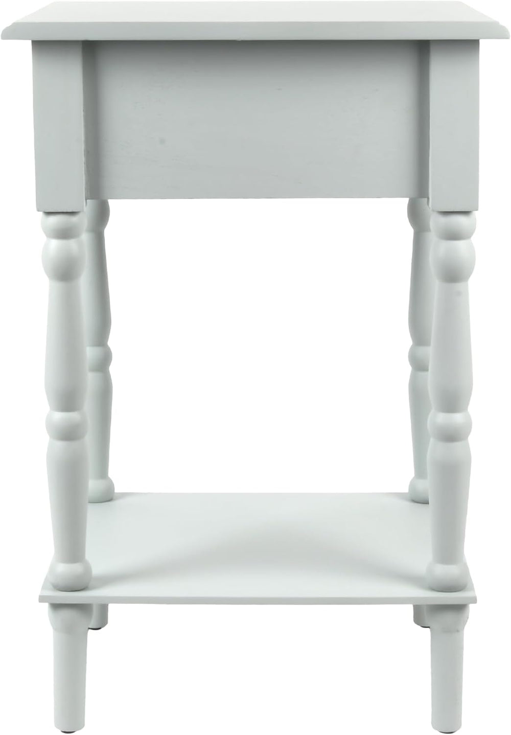 Decor Therapy Jane Nightstand Side Table with a Drawer, Shelf, Traditional De...