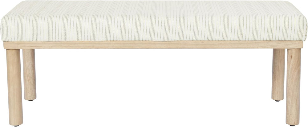 HomePop 47.5" Oslo Bench - Marigold Pinstripe Fabric