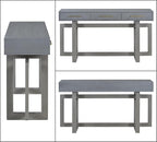 57” Entryway Console Sofa Table with Storage Drawers, Long Narrow Behind Couch Furniture for Living Room, Entrance, Hallway, Front Door, Antique Gray