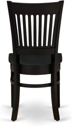 East West Furniture LGVA5-BLK-W 5 Piece Kitchen Table & Chairs Set Includes a Rectangle Dining Room Table with Butterfly Leaf and 4 Solid Wood Seat Chairs, 42x84 Inch, Black