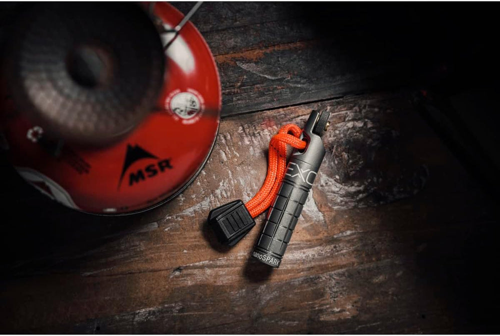 Exotac nanoSPARK Ultra-Compact Fire Starter with One-Handed Operation High-Sp...