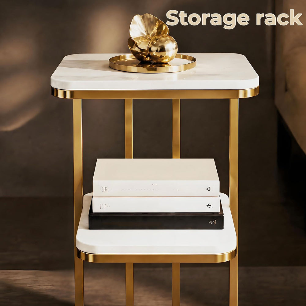 Sofa Side Table End Tables Living Room Luxury Square,TV Tray For Couch | Meta...