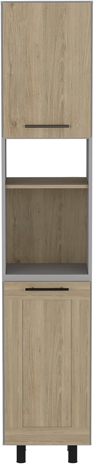 82" Tall Kitchen Pantry, Six Shelves, Double Doors, Light Pine - Home St...