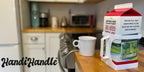 HandiHandle® Half Gallon Milk, Juice, or Beverage Carton Holder | Lightweight and Slim to Save Refrigerator Space | for Seniors, Home Kitchens, Coffee Shops, Restaurants, and Baristas. (1)