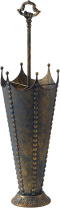 Vintage American Style Iron Umbrella Stand, Creative Storage Rack with Shelf for Living Room Sofa Side, Decorative Metal Organizer for Home Garden
