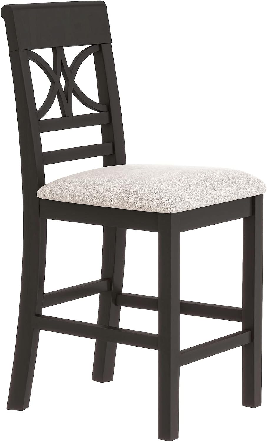 Merax 6-Piece Wood Counter Height Dining Table Set with Storage Shelf, Rustic...