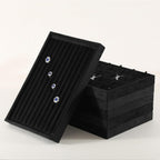 Ring Display Tray, Velvet Jewelry Trays,Premium Ring Organizer,Luxury Stud Earring Organizer,Black Jewlery Organizer