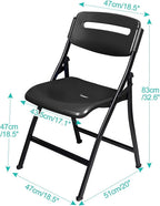 Folding Chairs, Portable Stacking Indoor Outdoor Seating for Home, Yard, Garden, Parties, Events(Red)