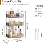 Aveniee Bathroom Counter Organizer, 3 Tier Perfume Skin Care Countertop Storage Shelf, Vanity Makeup Tray for Cosmetic Skincare Lotion,Grey