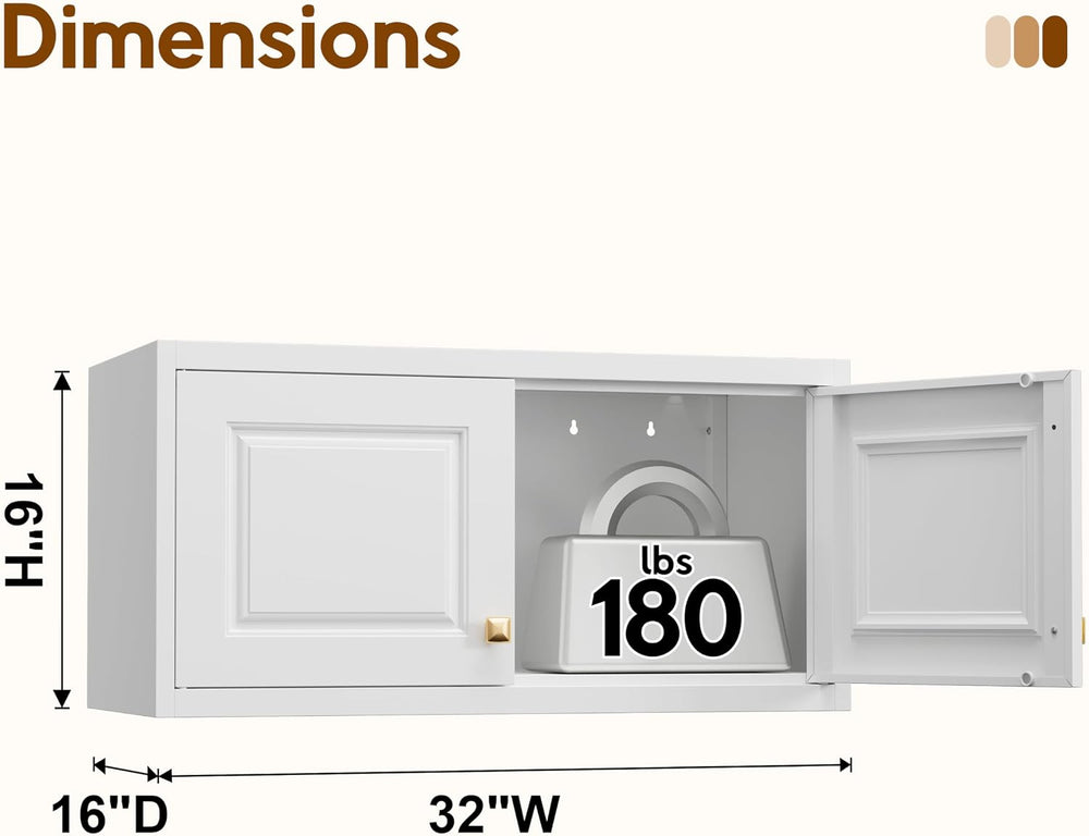 UNICOLY 15.74" H Wall Mounted Storage Cabinet, Kitchen Pantry Cabinet, S...