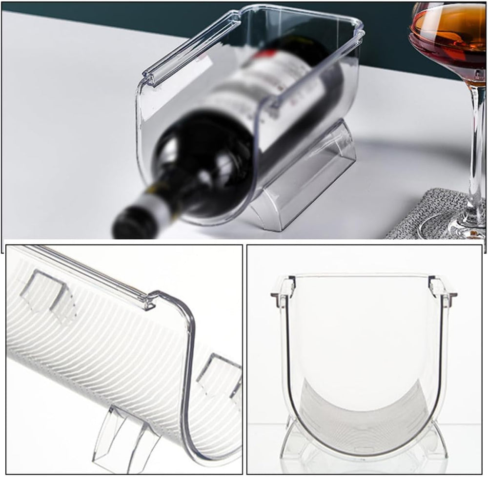 SHINEOFI 8Pcs Stackable Acrylic Wine Bottle Holder Wine Storage Rack Single L...