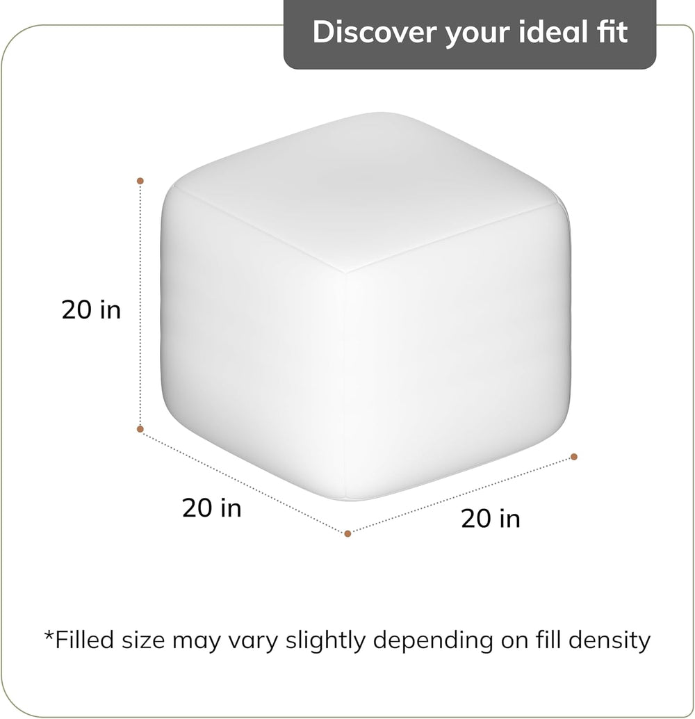 Anji Mountain Artisan Crafted Cotton Blend Pouf Ottoman | Versatile Floor Sea...
