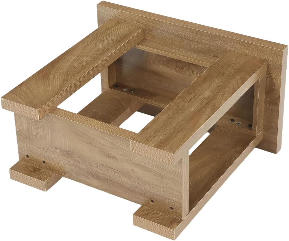 LITTLE TREE 2-Tier Side Table, Farmhouse End Table with Storage Shelves, Smal...