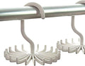 3 Pack Twirl Ties Rack Hanger Closet Organizer Hook Holder (White) | headband