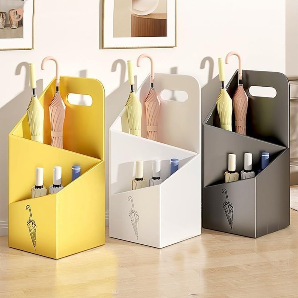 Creative Umbrella Stand, Umbrella Holder Rack with Partition Design, for Entryway, Office, Assembly Required(Gray)