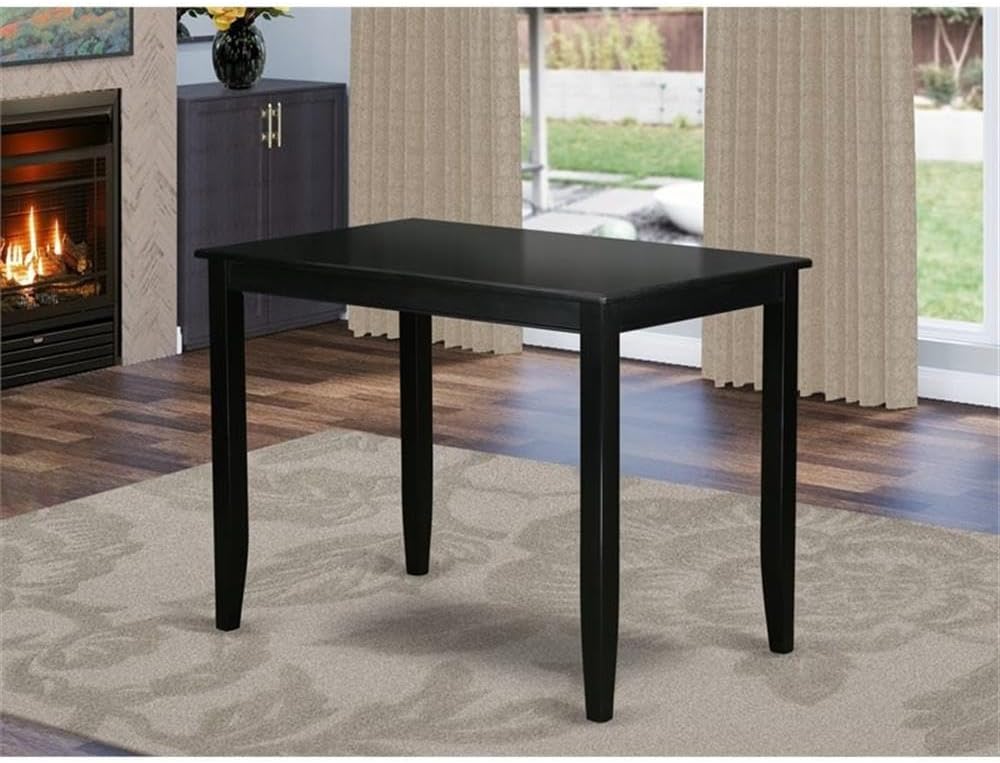 East West Furniture BUT-BLK-T Buckland Rectangle Counter Height Table for Sma...