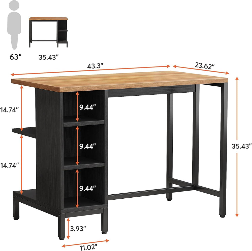 Tribesigns Kitchen Island, 43" Butcher Block Island Table for Kitchen | ...