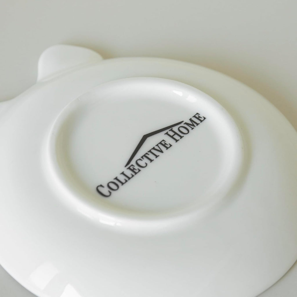 COLLECTIVE HOME - Personalized Initial Ceramic Jewelry Tray with Bow, Christmas Gift Ideas for Women, Small Gift for Girlfriend Wife, Ring Holder, Earrings Dish, Birthday Gift for Her (T)