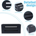 Magazine File Holder, Standing Wooden Magazine Rack, Desk Folder Organizer for Office & Bathroom-Black