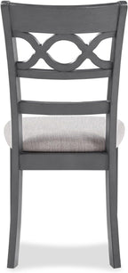 New Classic Furniture Cori 5-Piece Round Dining Set with 1 Table and 4 Chairs, Gray