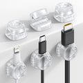 6Pack Cord Organizer, Office Desk Accessories - Lamicall Clear Cable Management Clips, Home Workspace Chritsmas Organization Accessories, Nightstand Desk Decor, Dorm Room Desktop Gadget Essentials