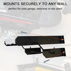 FOVPLUE Detach Depot Wall Storage Rack – Heavy-Duty Motorcycle Accessory Organizer for Harley Detachables Accessories,Tour Luggage Pack mounting racks,Sissy Bar Backrests,Luggage Racks,Seats,Helmets