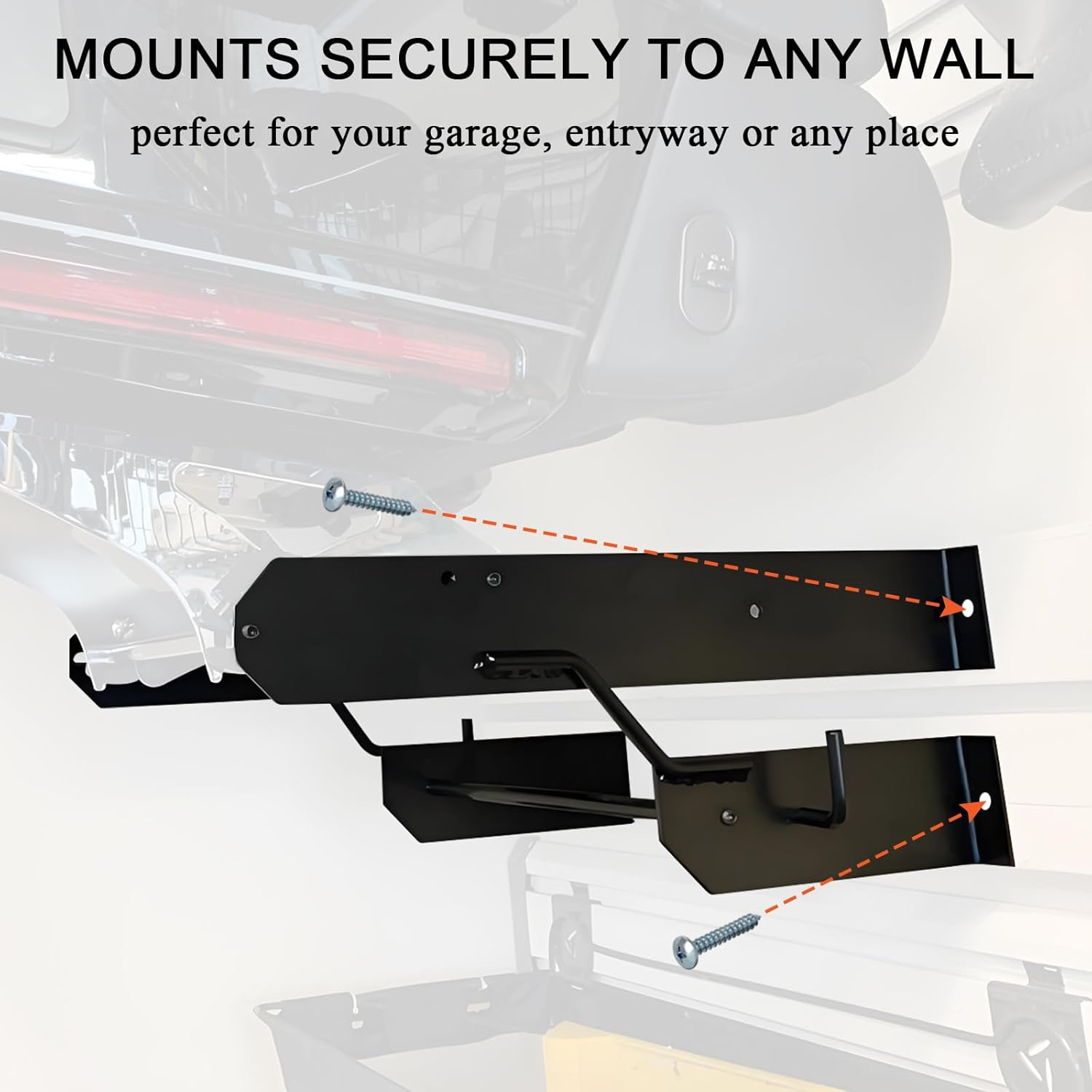 FOVPLUE Detach Depot Wall Storage Rack – Heavy-Duty Motorcycle Accessory Organizer for Harley Detachables Accessories,Tour Luggage Pack mounting racks,Sissy Bar Backrests,Luggage Racks,Seats,Helmets