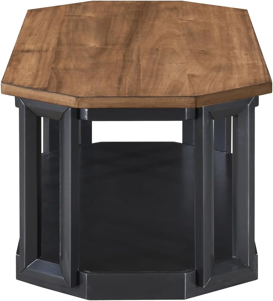 New Classic Furniture Decker 3-Piece Wood Occasional Table Set in Black/Brown